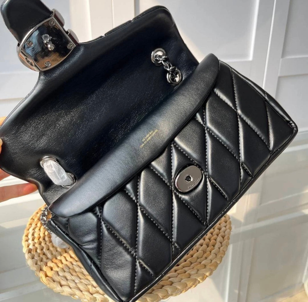 Genuine leather Gun metal